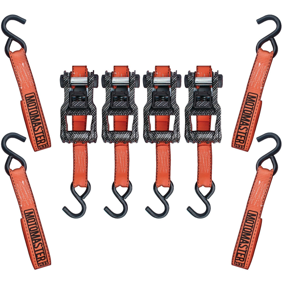 3,000-lb Heavy Duty Ratchet Tie Down Strap, 1.25-in x 14-ft, 4-pk B6V4 - product image 2