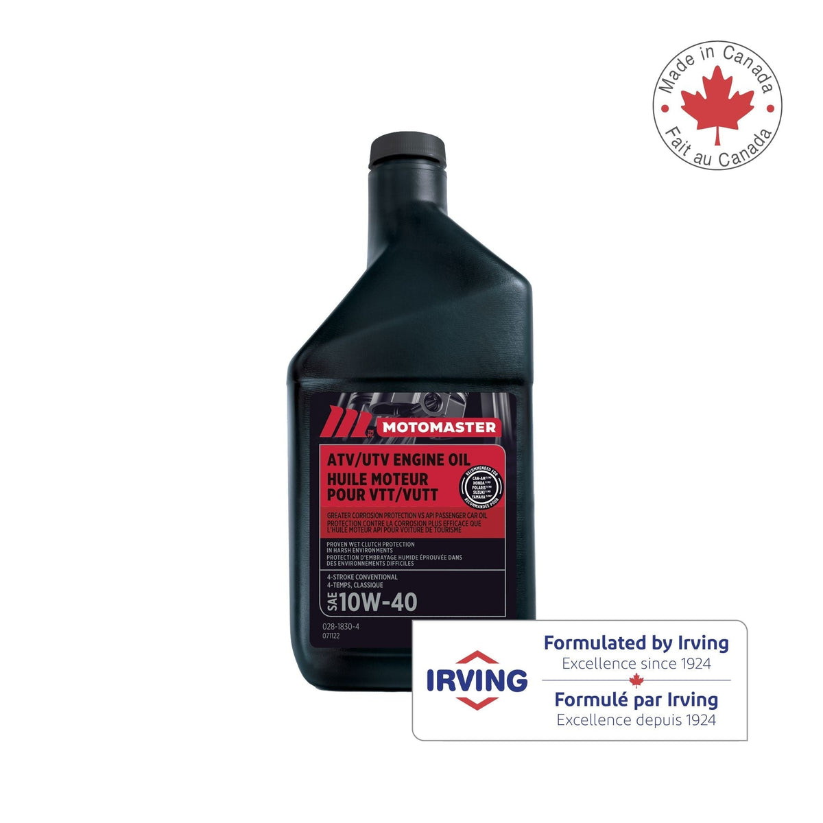 4-Stroke Premium ATV/UTV Engine Oil 10W40, 946-mL L6X3 - product image 2