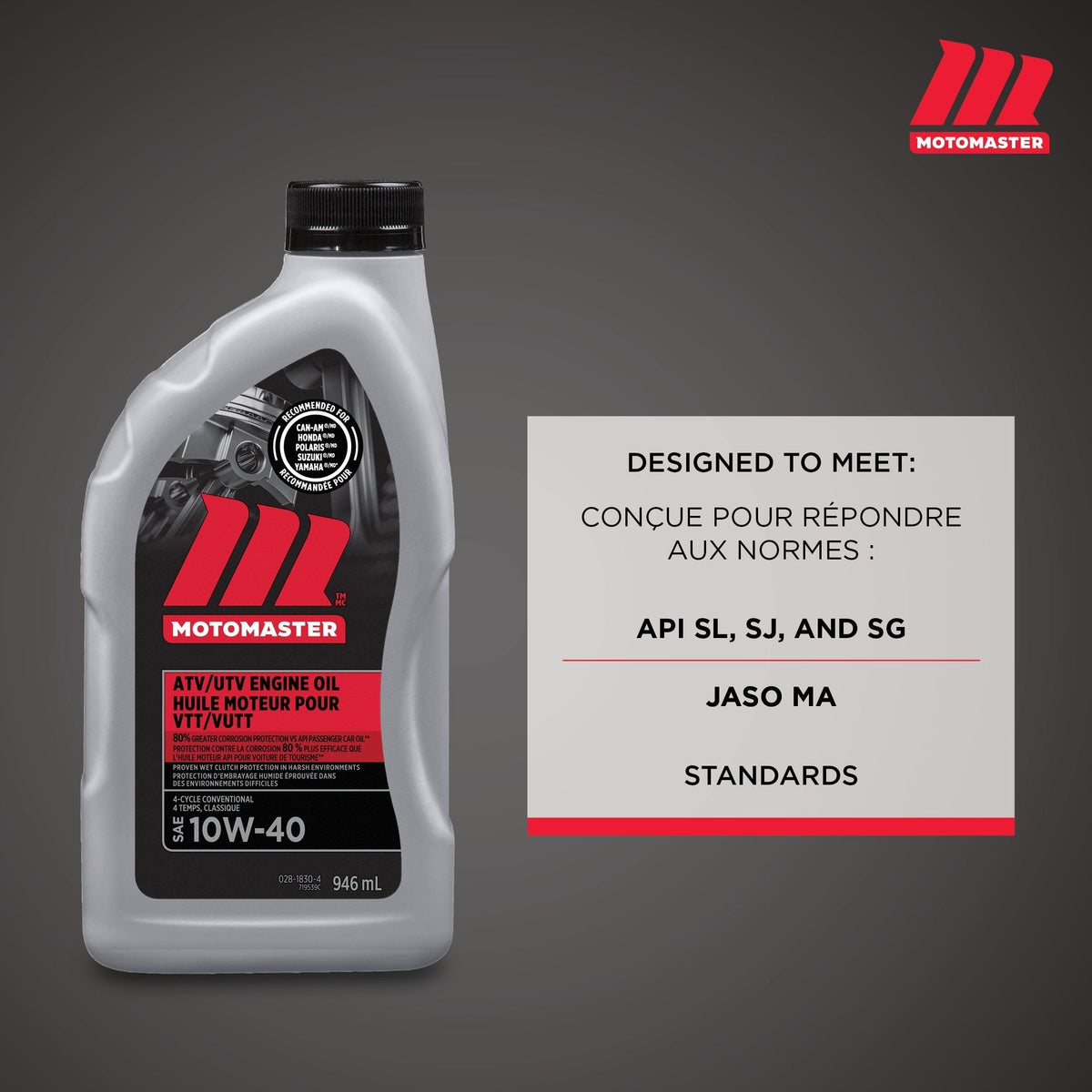 4-Stroke Premium ATV/UTV Engine Oil 10W40, 946-mL L6X3 - product image 4
