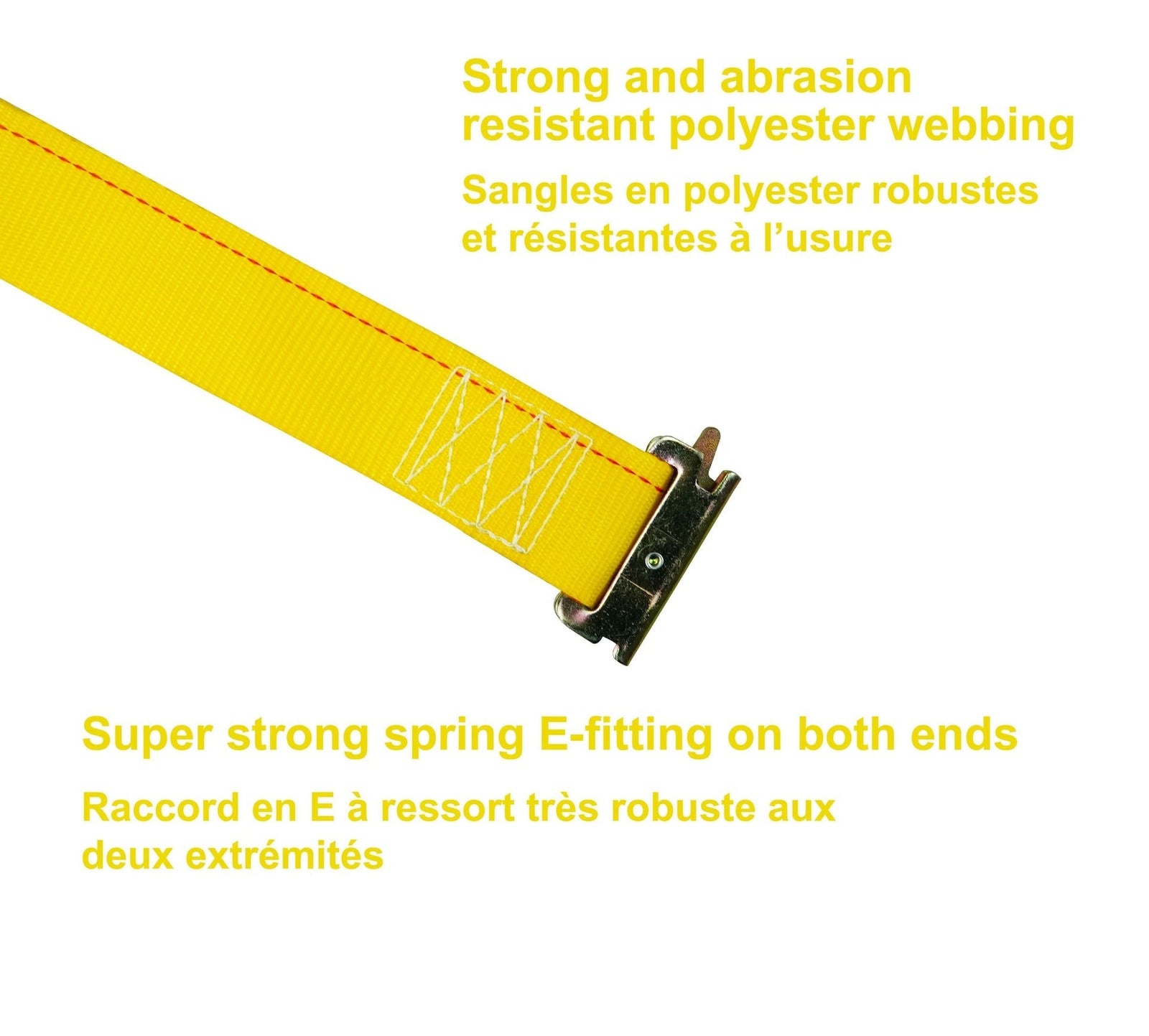 4,000-lb Commercial Ratchet Tie Down Strap, with E-Fitting, 2-in x 12-ft M1F4 - product image 4