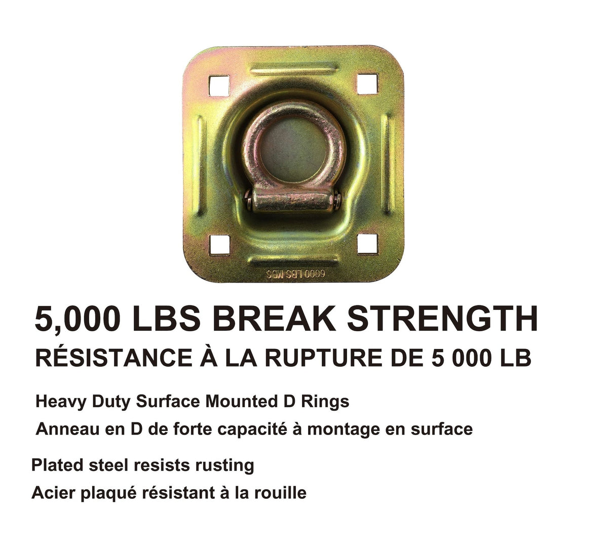 5,000-lb Heavy Duty D-Ring, Recessed Mountable N4P5 - product image 2