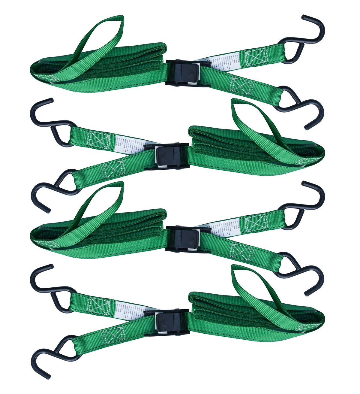 900-lb Cambuckle Tie-Down Straps, Weatherproof, 1-in x 10-ft, 4-pk V4Q6 - product image 2