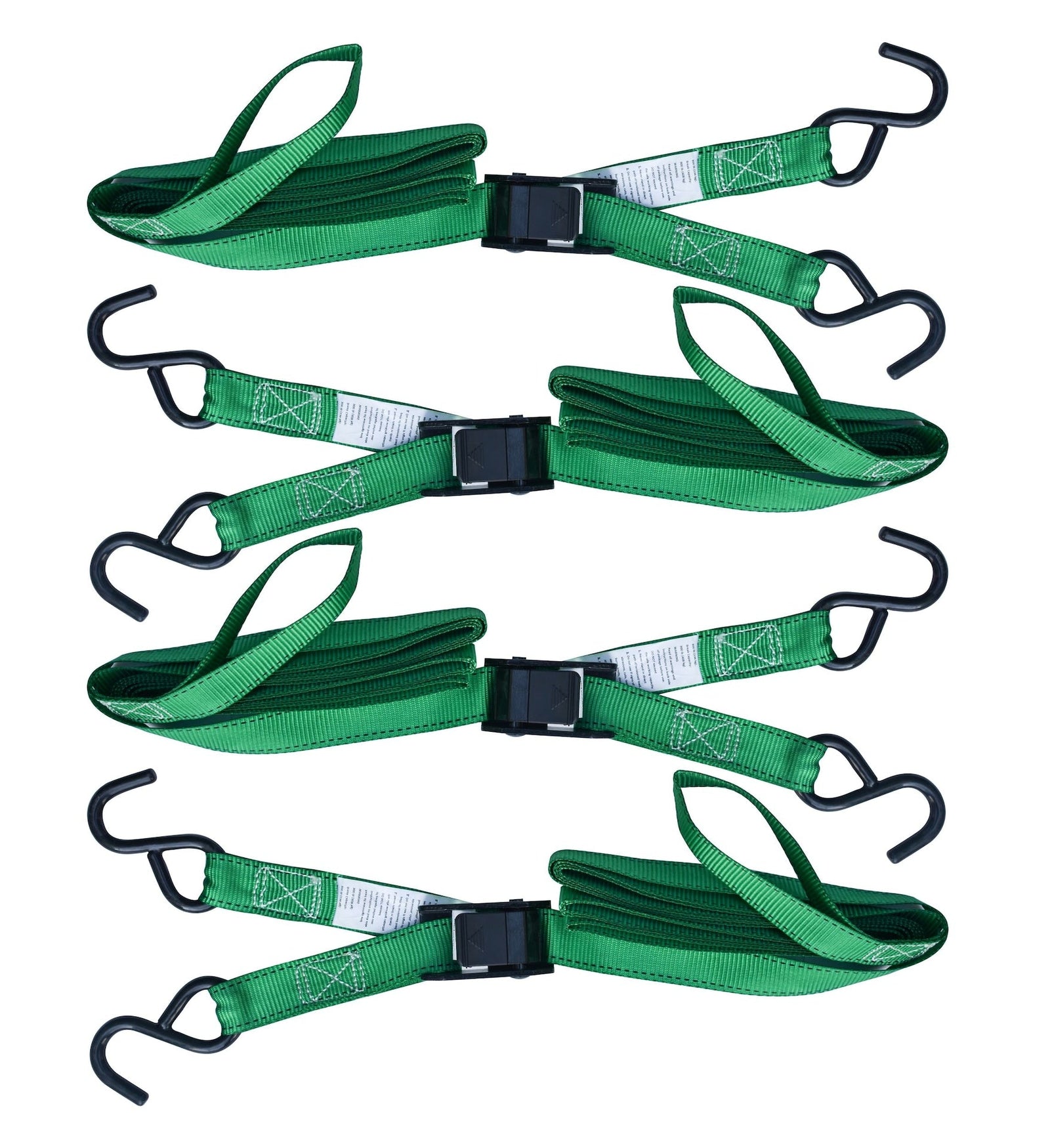 900-lb Cambuckle Tie-Down Straps, Weatherproof, 1-in x 10-ft, 4-pk R5H2 - product image 2