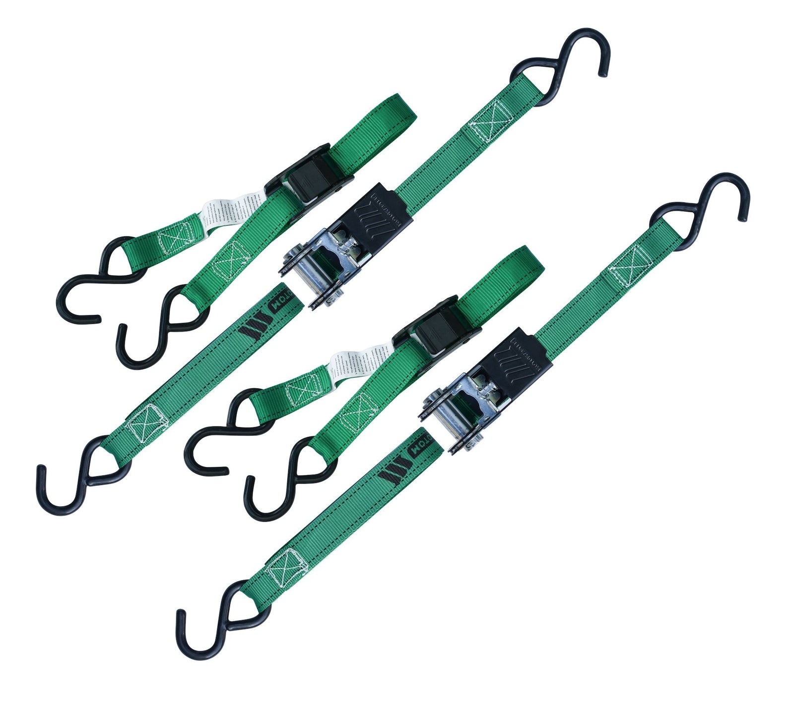 900-lb Ratchet/Cambuckle Tie-Down Straps, Non-Padded, 1-in x 10-ft, 4-pk X4X8 - product image 3