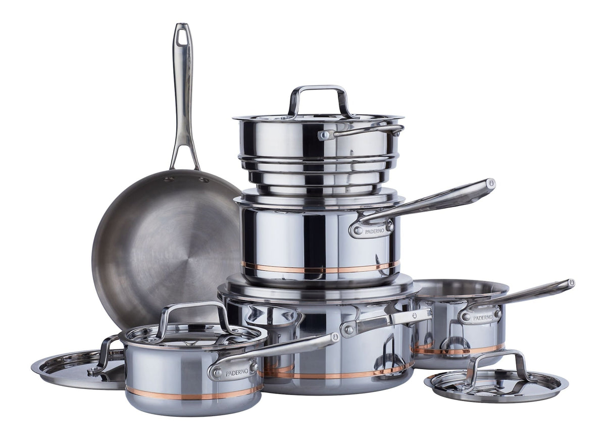 5-Ply Copper Core Stainless Steel Cookware Set, Oven Safe, 12-pc R9D9 - product image 6