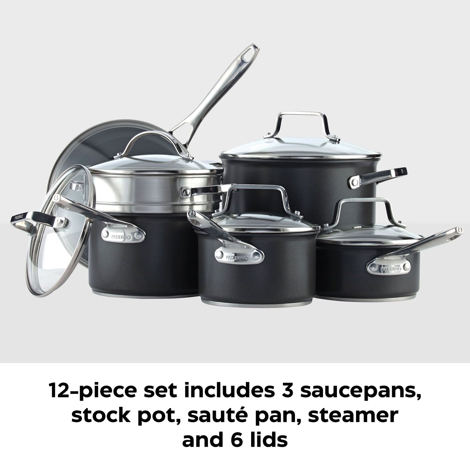 Hard Anodized Cookware Set, Non-Stick, PFOA-Free, Dishwasher & Oven Safe, 12-pc G5E2 - product image 6