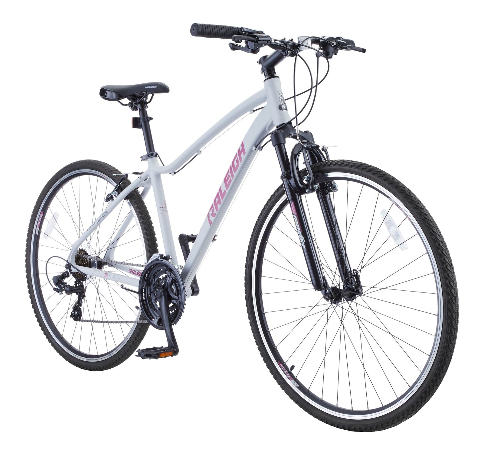 Route Hybrid Bike with Alloy V-brakes, 700C, 21-Speed, White N0P5 - product image 1