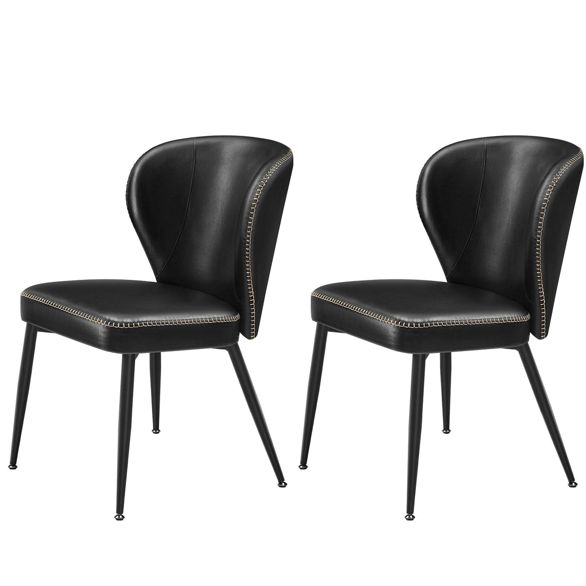 Home Mid-Century Modern Black Dining Chairs Set, 2-pk W7H5 - product image 1
