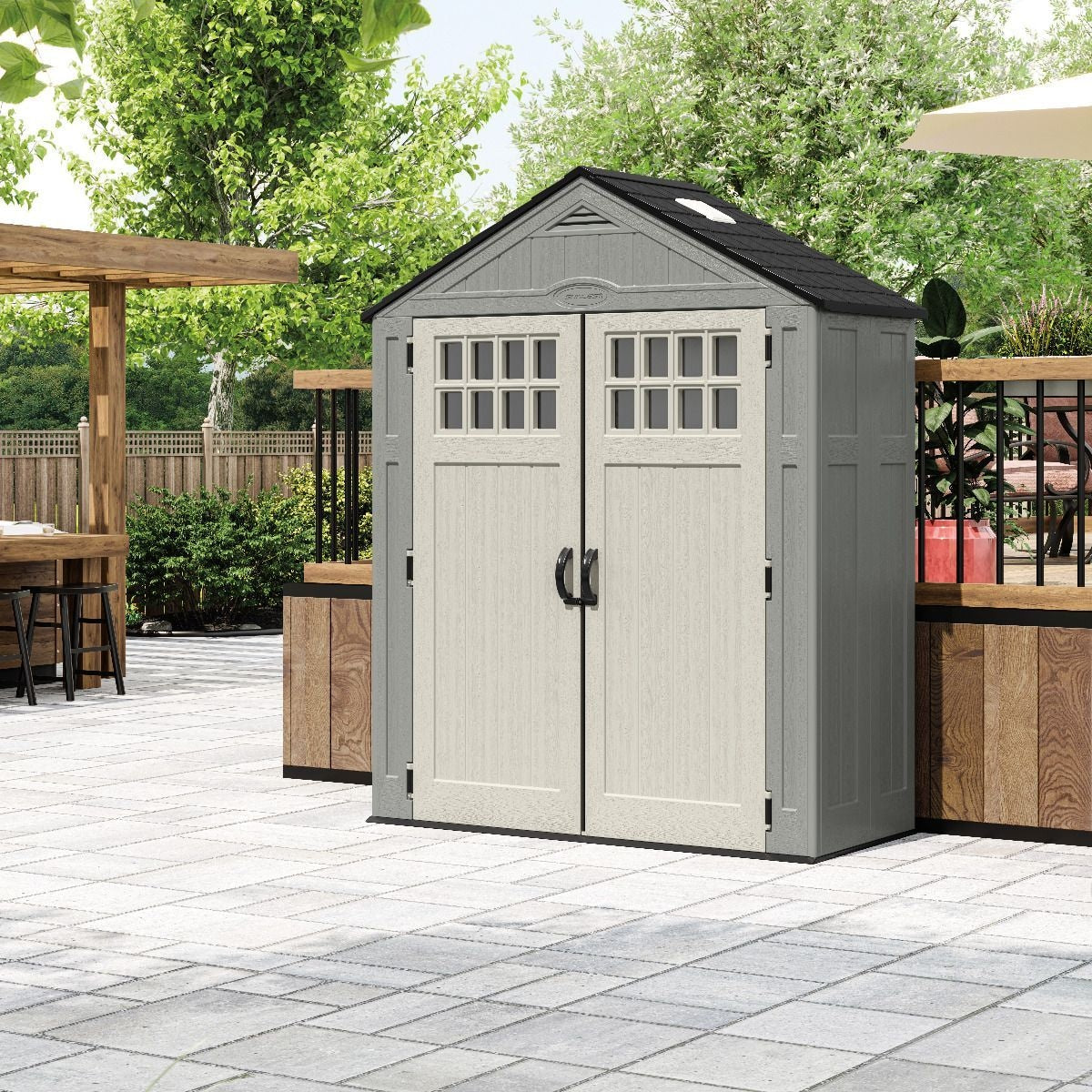 Everett 6x3-ft Dove Grey All-Weather Storage Shed X9Q9 - product image 7