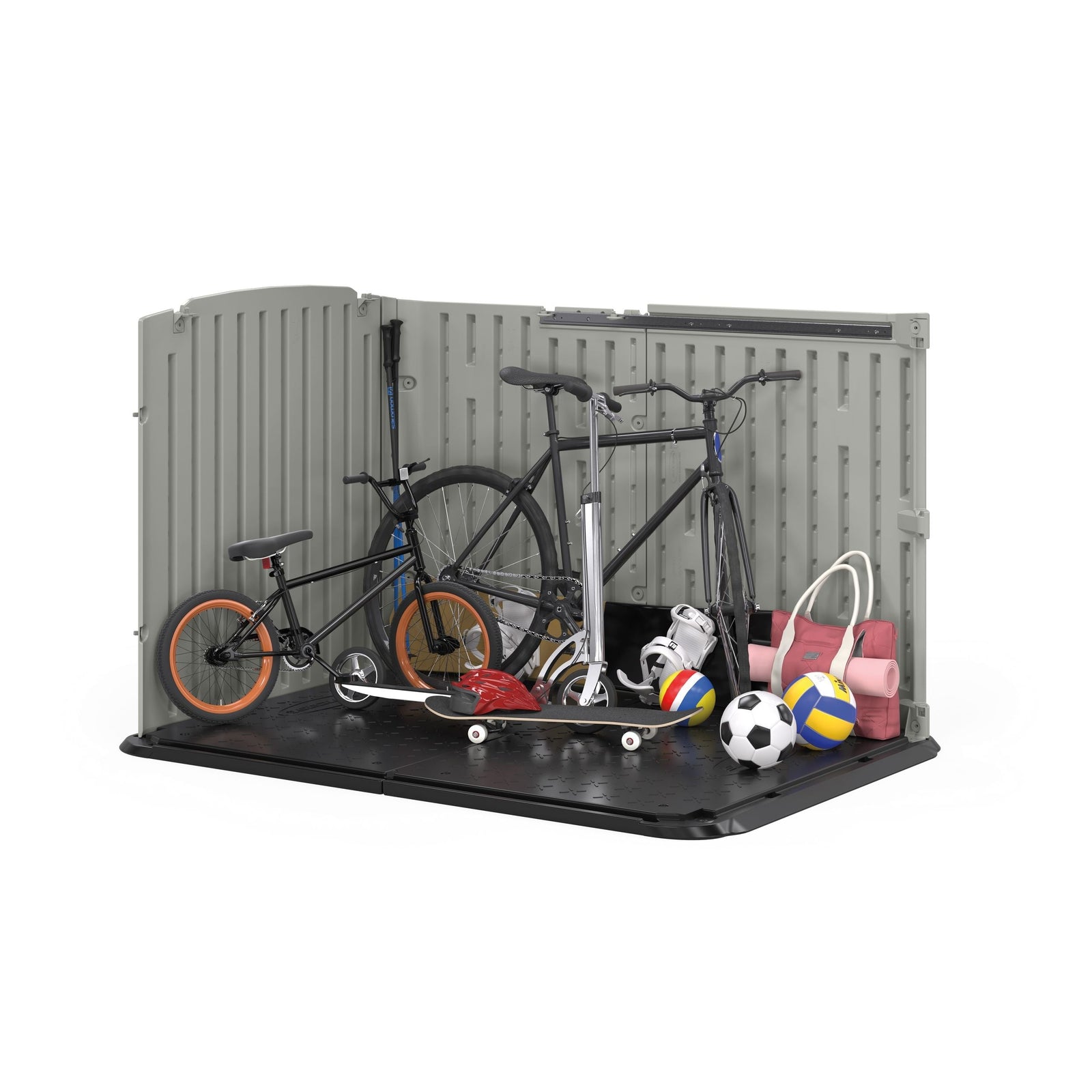 Glidetop 98-cu-ft Dove Grey Horizontal Shed L6C7 - product image 4