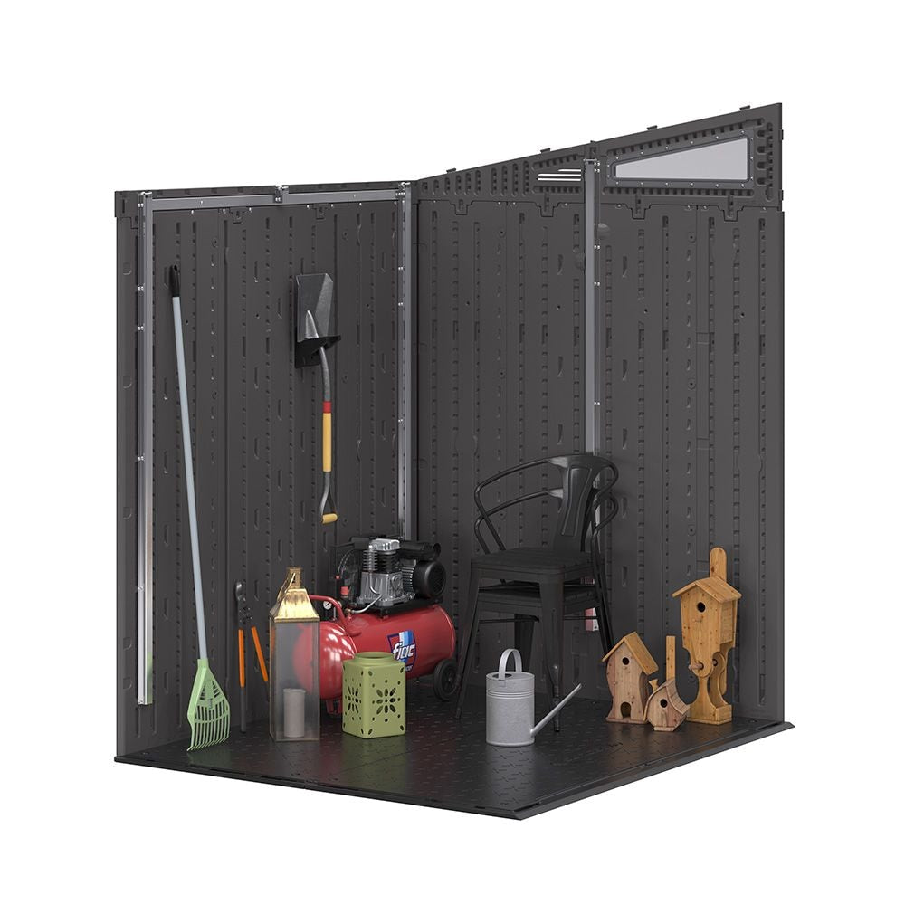 Modernist 6x5-ft Peppercorn/Black Storage Shed P3G1 - product image 6