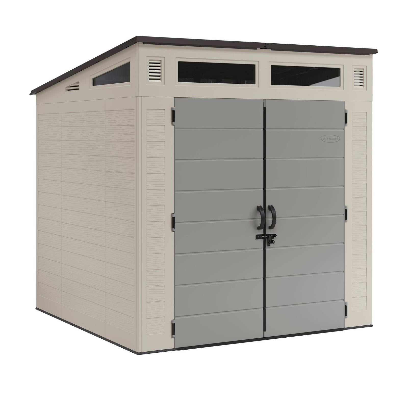 Modernist 7x7-ft Vanilla/Dove Grey Storage Shed U4N4 - product image 1
