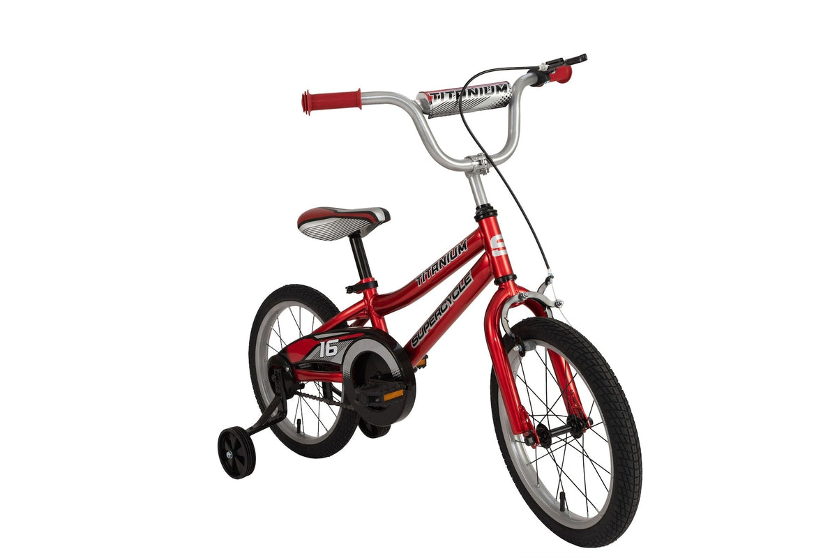Titanium Kids' Bike with Training Wheels, Red, 16-in J3E3 - product image 1