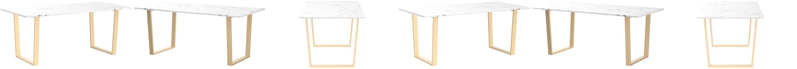 Me Home Rectangle Faux Marble Dining Table J6O6 - product image 4