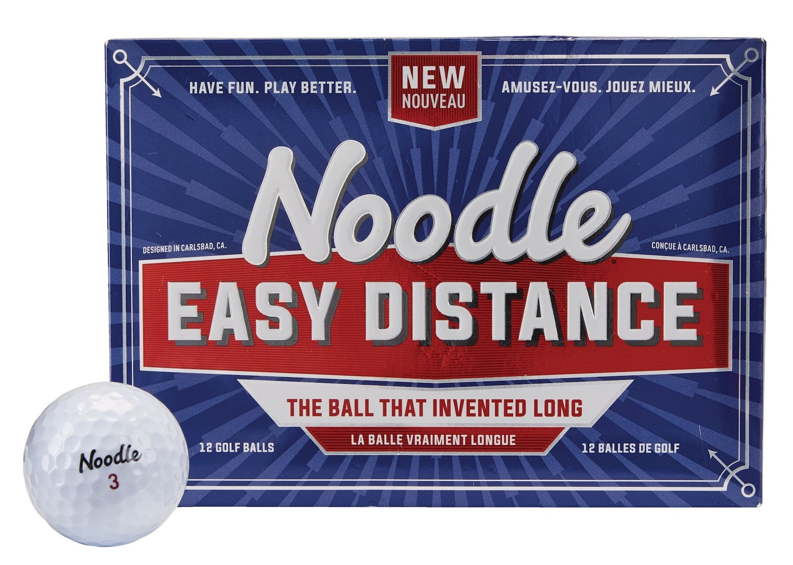 Noodle Easy Distance Golf Balls, White, 12-pk Q1N0 - product image 1