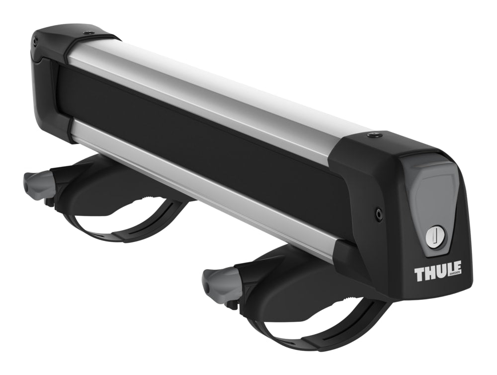 SnowPack Stainless Steel Roof Top Mount Ski/Snowboard Rack, Medium, Black, 2-pc X1V6 - product image 7