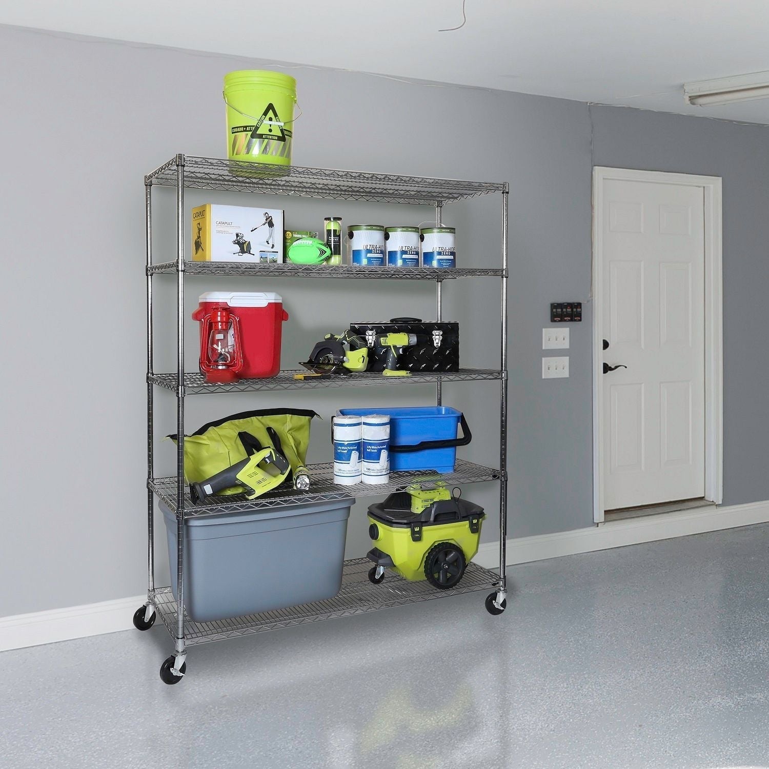 Classics 5-Tier Steel Shelving Rack, 60-in x 24-in x 72-in V9J6 - product image 4