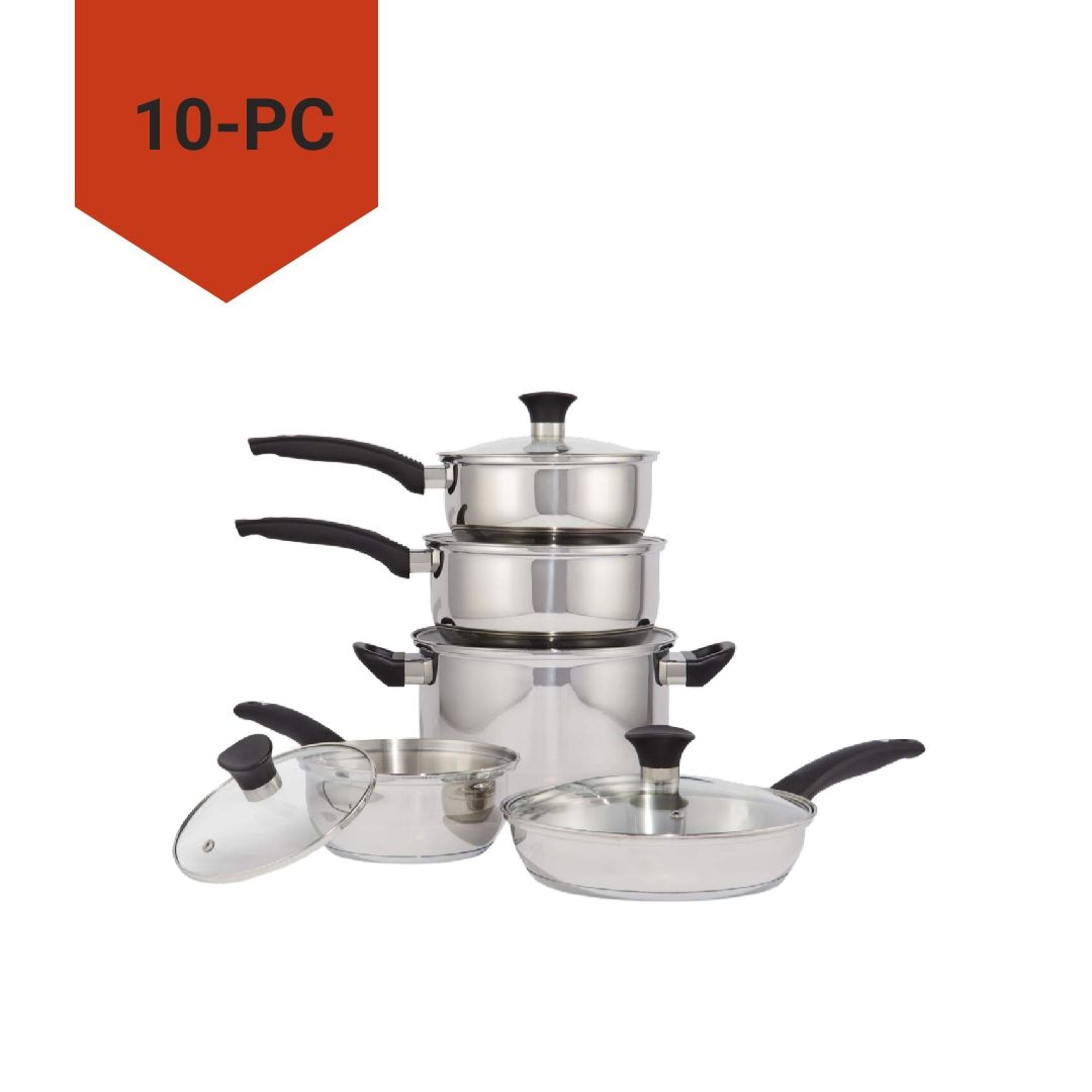 Everyday Series Premium Stainless Steel Cookware Set, Dishwasher & Oven-Safe, 10-pc J2Y8 - product image 6
