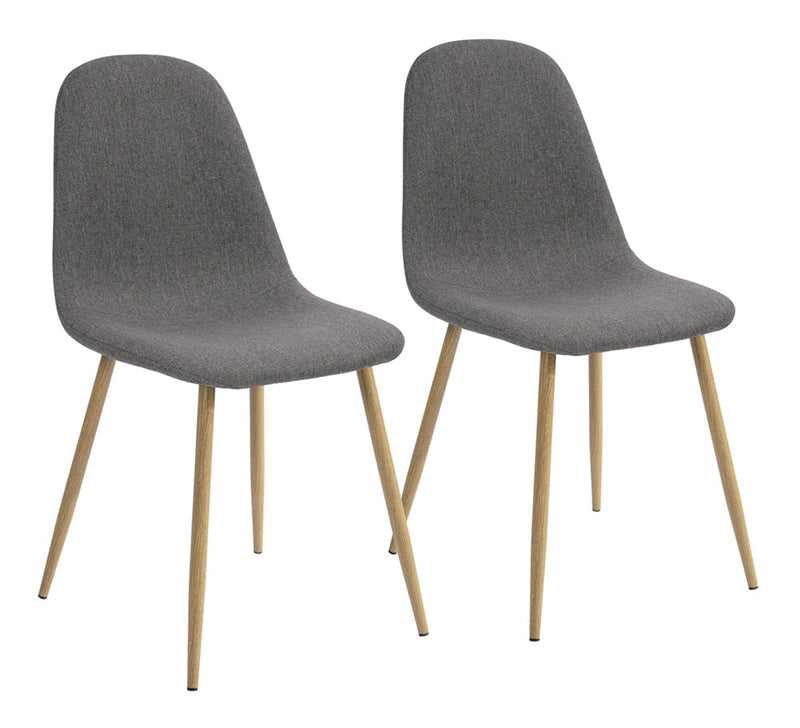 39F Charlton Fabric Dining Chair, Grey V7N5