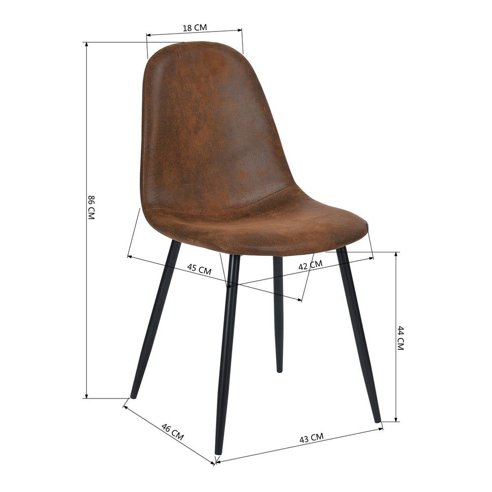 39F Charlton Suede Dining Chair, Brown R2O6 - product image 8