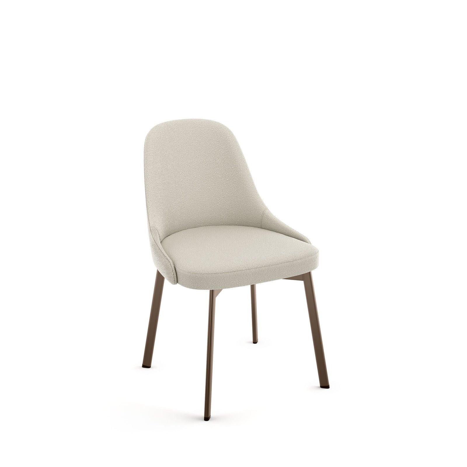 Harper Upholstered Dining Chair, Boucle Polyester Fabric & Bronze Metal Frame F1C2 - product image 1
