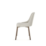 Harper Upholstered Dining Chair, Boucle Polyester Fabric & Bronze Metal Frame F1C2 - product image 3