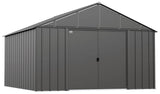 Classic 12x12-ft Charcoal Corrosion-Resistant Metal Shed F2N4 - product image 1