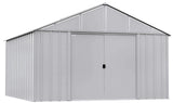Classic 12x12-ft Flute Grey Steel Storage Shed Y7E9 - product image 1