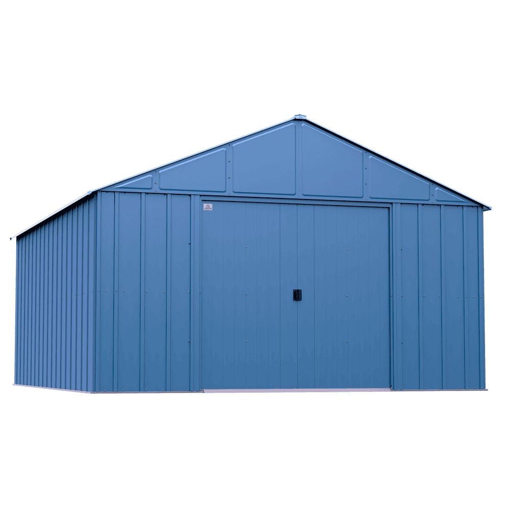 Classic 12x14-ft Blue Grey Corrosion-Resistant Steel Shed N6F2 - product image 1