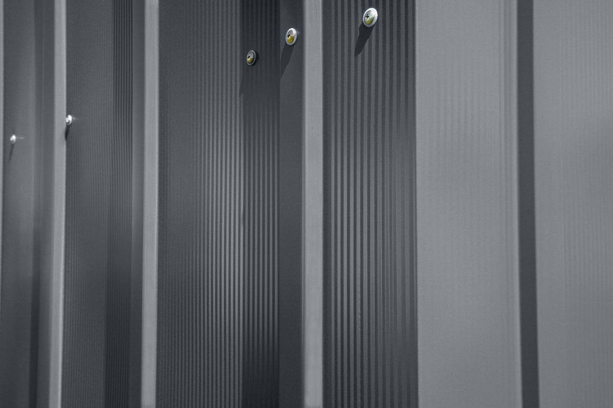 Classic 12x14-ft Charcoal Corrosion-Resistant Metal Shed U7N3 - product image 8