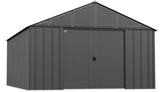 Classic 12x17-ft Charcoal Corrosion-Resistant Metal Shed B3W9 - product image 1