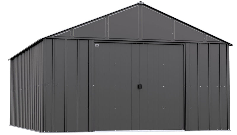 Classic 12x17-ft Charcoal Corrosion-Resistant Metal Shed B3W9
