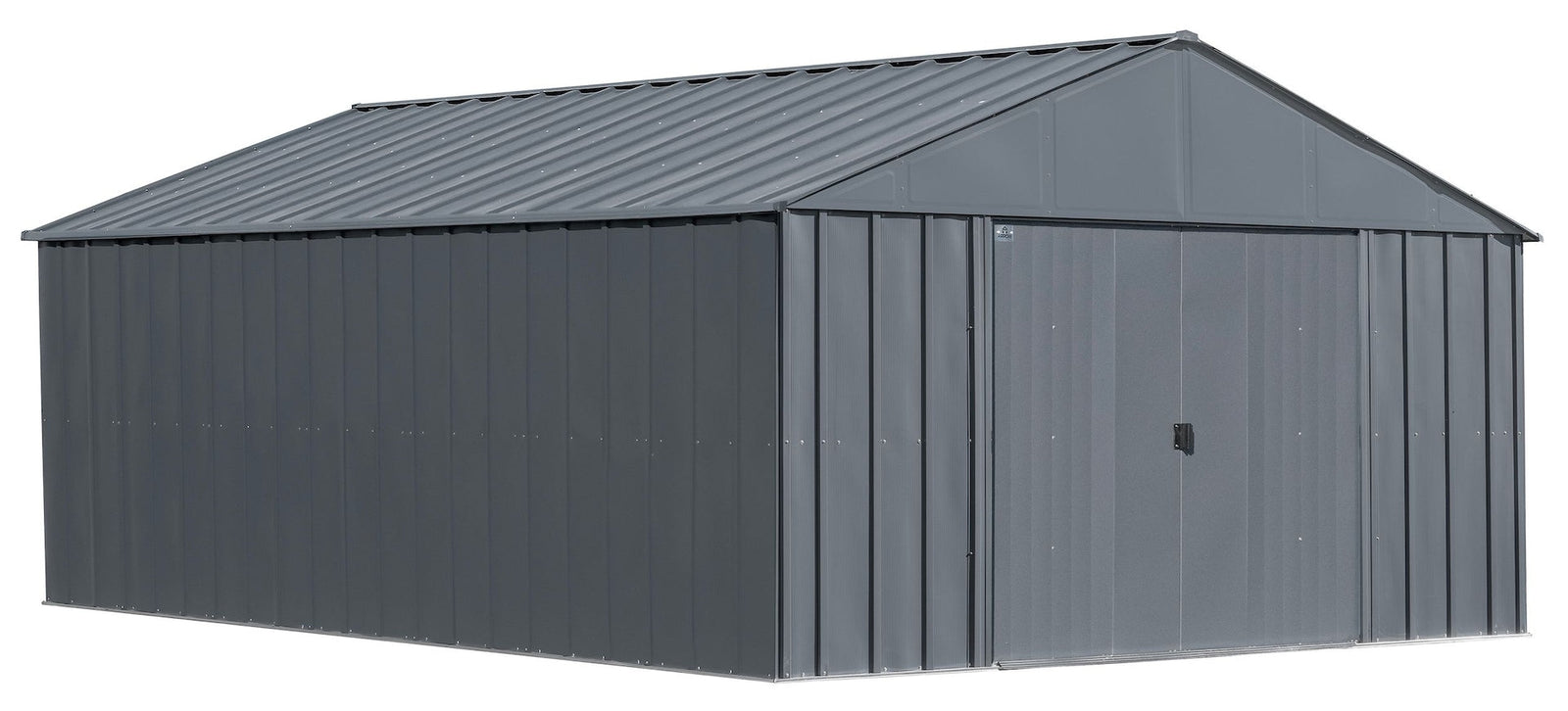 Classic 12x17-ft Charcoal Corrosion-Resistant Metal Shed B3W9 - product image 2