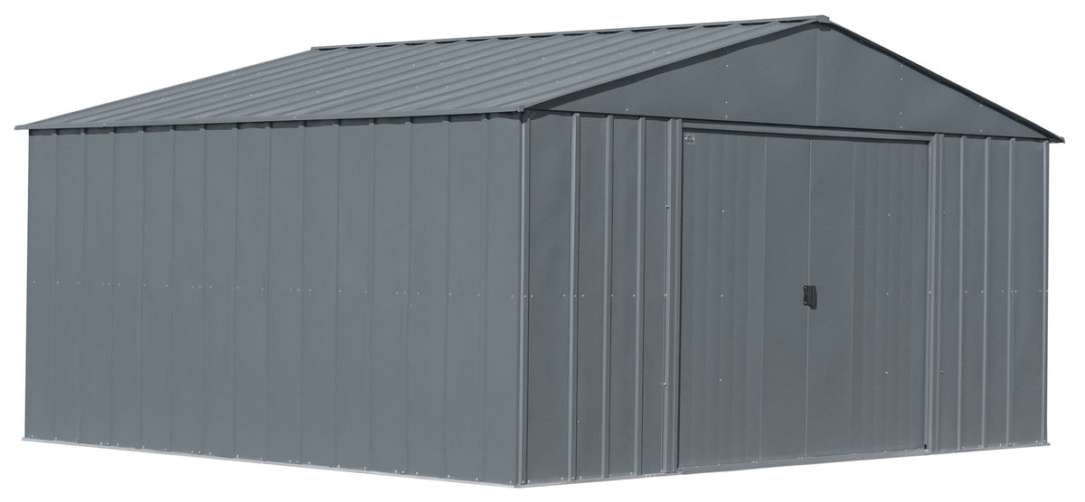 Classic 14x12-ft Charcoal Lockable Metal Shed X6M5 - product image 3