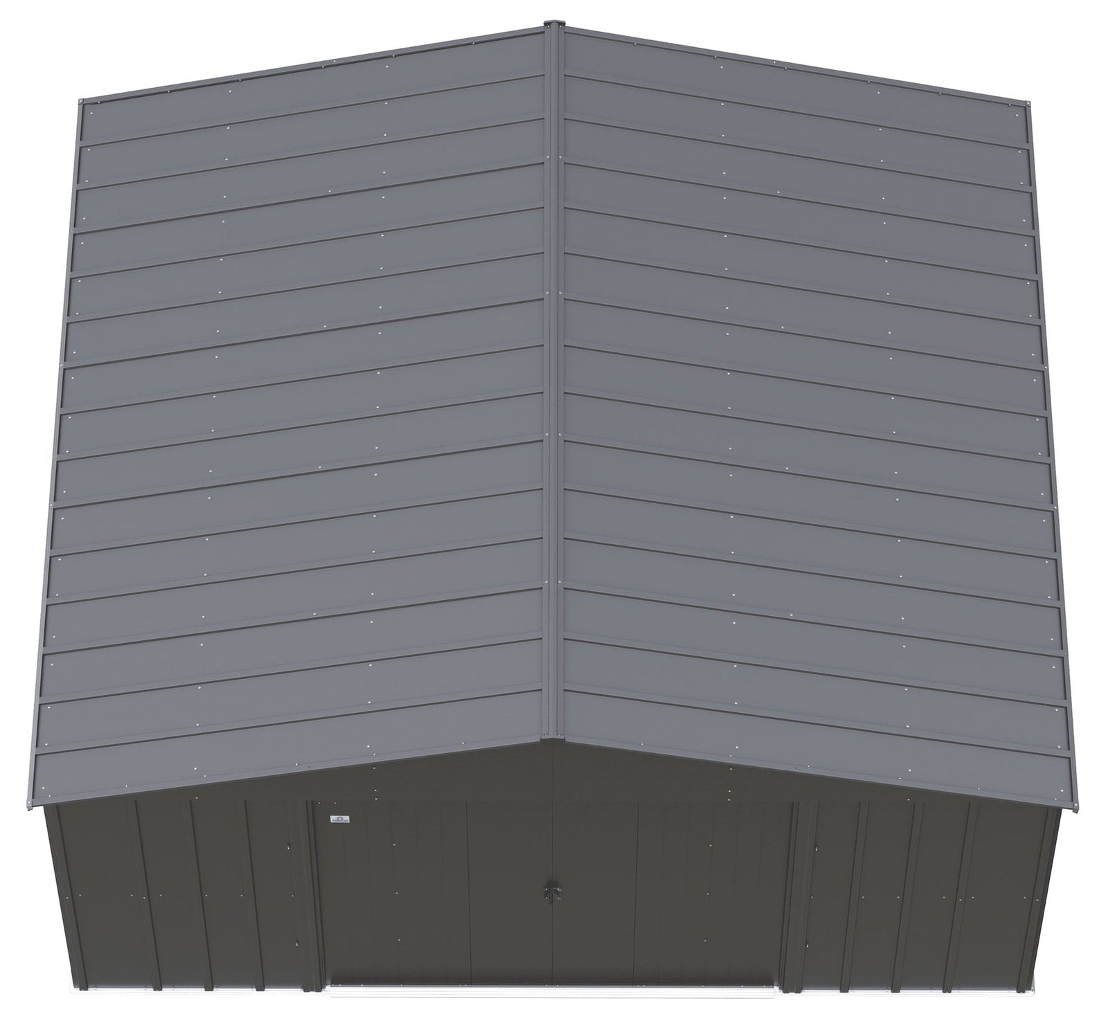 Classic 14x12-ft Charcoal Lockable Metal Shed J5R8 - product image 4