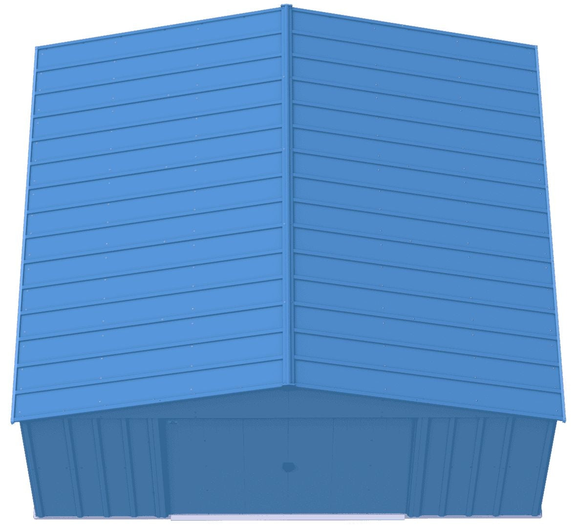 Classic 14x14-ft Blue Grey Corrosion-Resistant Steel Shed T5H3 - product image 4