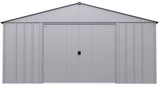 Classic 14x14-ft Flute Grey Corrosion-Resistant Steel Shed C8Q4 - product image 1