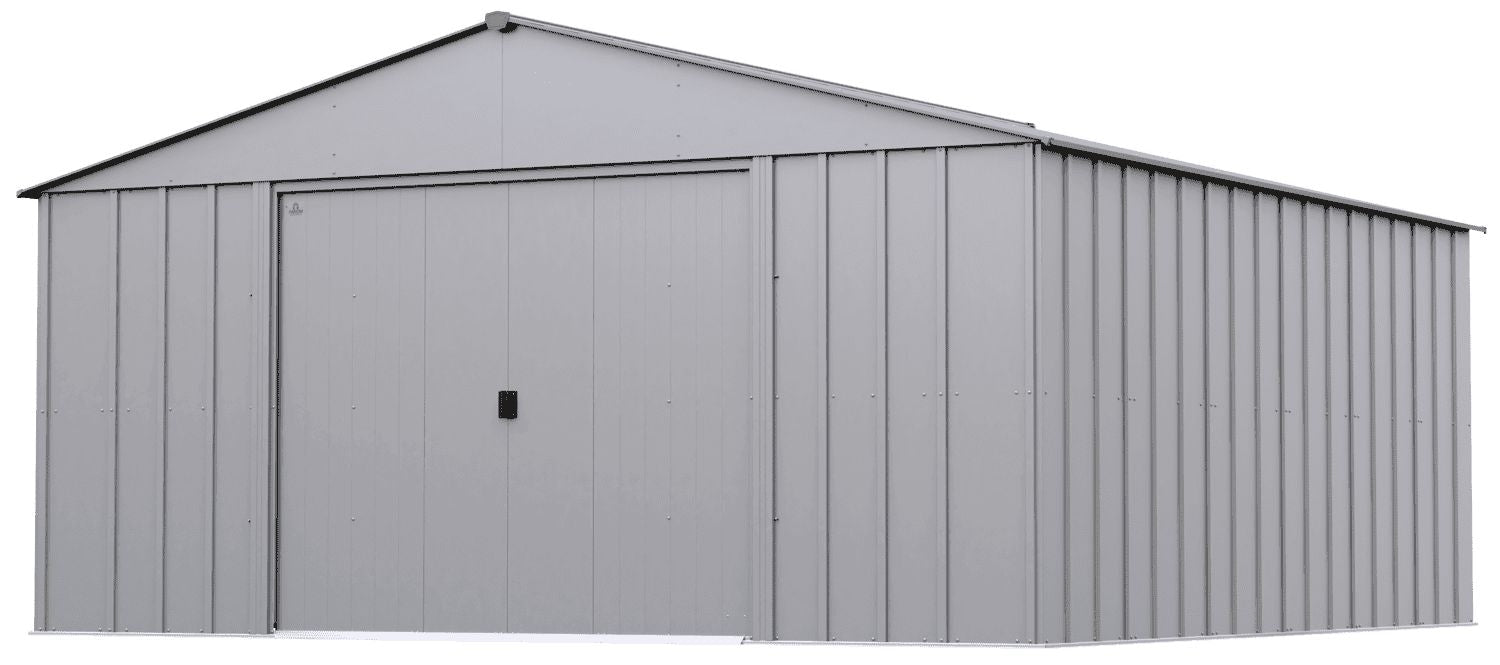 Classic 14x14-ft Flute Grey Corrosion-Resistant Steel Shed C8Q4 - product image 2