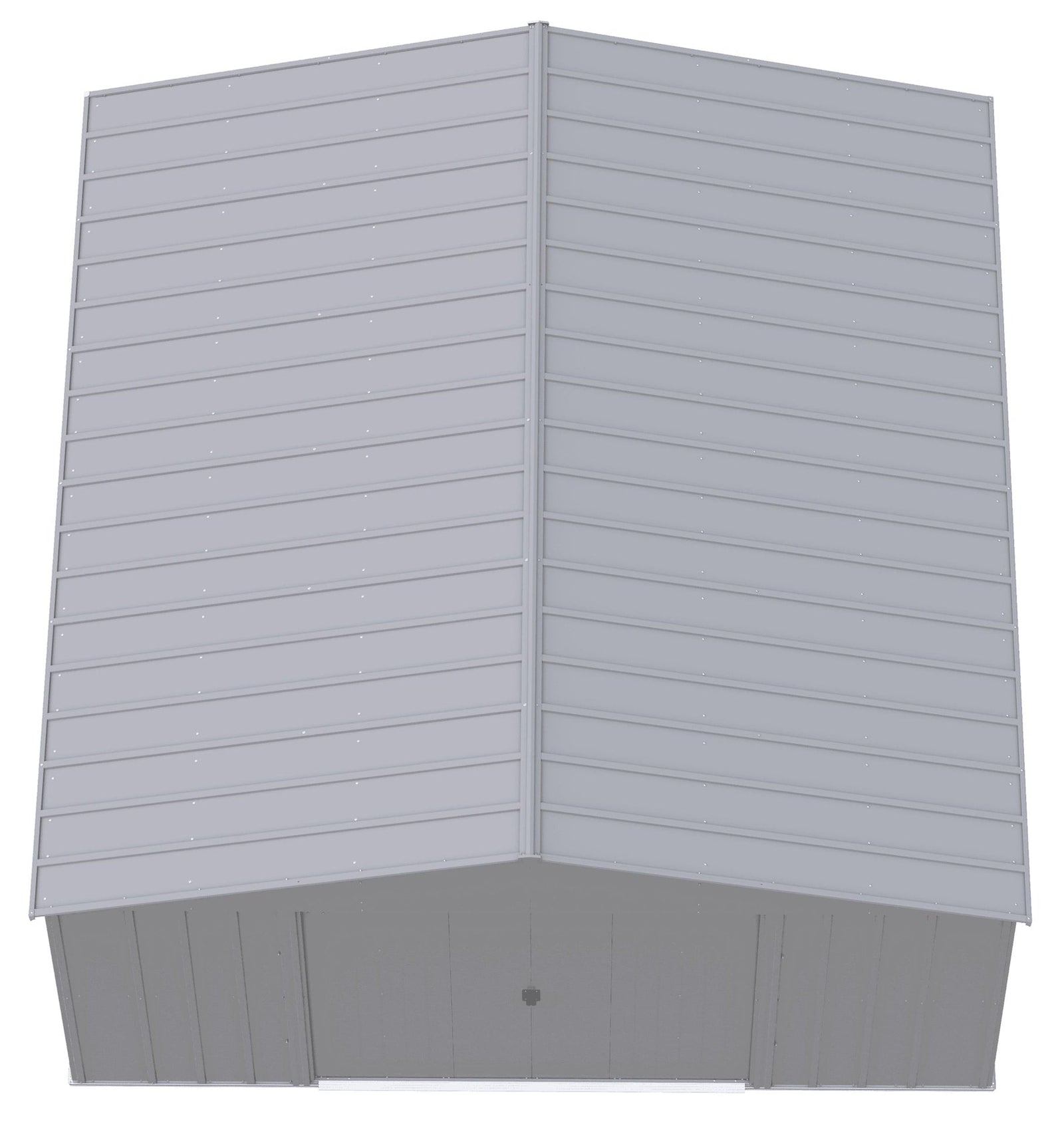 Classic 14x14-ft Flute Grey Corrosion-Resistant Steel Shed C8Q4 - product image 5