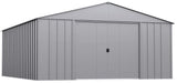 Classic 14x17-ft Flute Grey Corrosion-Resistant Metal Shed H0M2 - product image 1