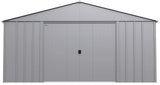 Classic 14x17-ft Flute Grey Corrosion-Resistant Metal Shed H0M2 - product image 2