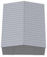 Classic 14x17-ft Flute Grey Corrosion-Resistant Metal Shed H0M2 - product image 4