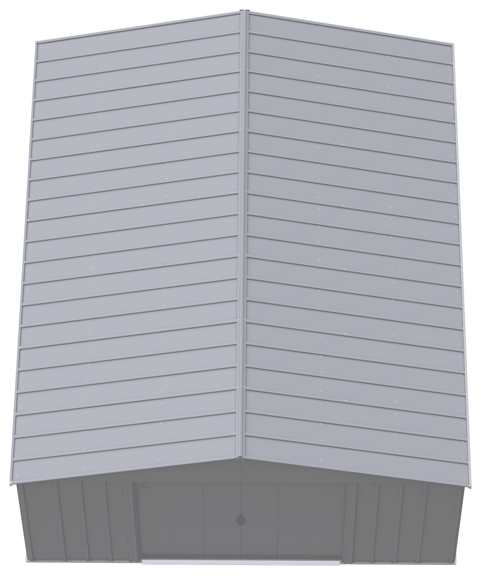 Classic 14x17-ft Flute Grey Corrosion-Resistant Metal Shed H0M2 - product image 4