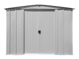 Classic 8x6-ft Flute Grey Galvanized Steel Storage Shed with Pitched Roof M5U4 - product image 1