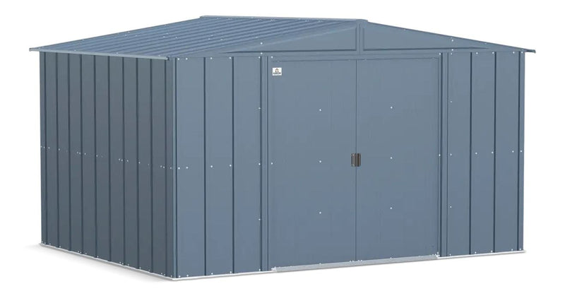 Classic Galvanized Steel Storage Shed, Blue Grey, 10-ft x 8-ft V9G8