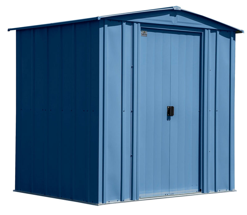 Classic Galvanized Steel Storage Shed, Blue Grey, 6-ft x 5-ft L9N7