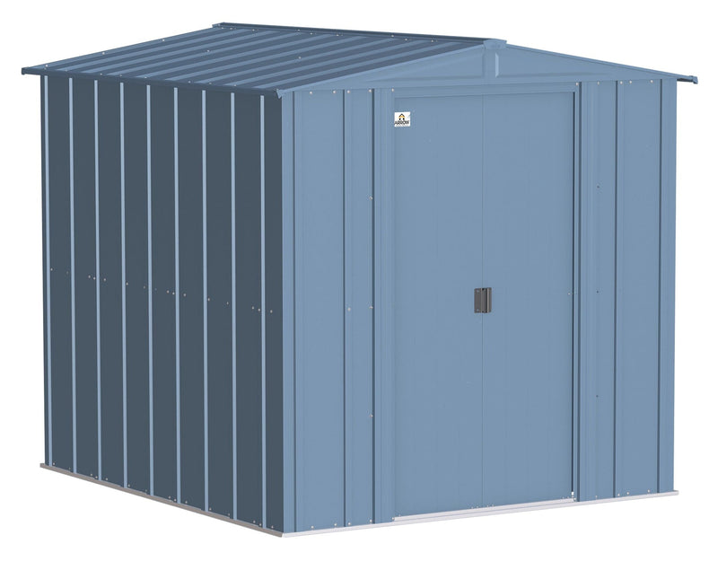 Classic Galvanized Steel Storage Shed, Blue Grey, 6-ft x 7-ft Z4O9