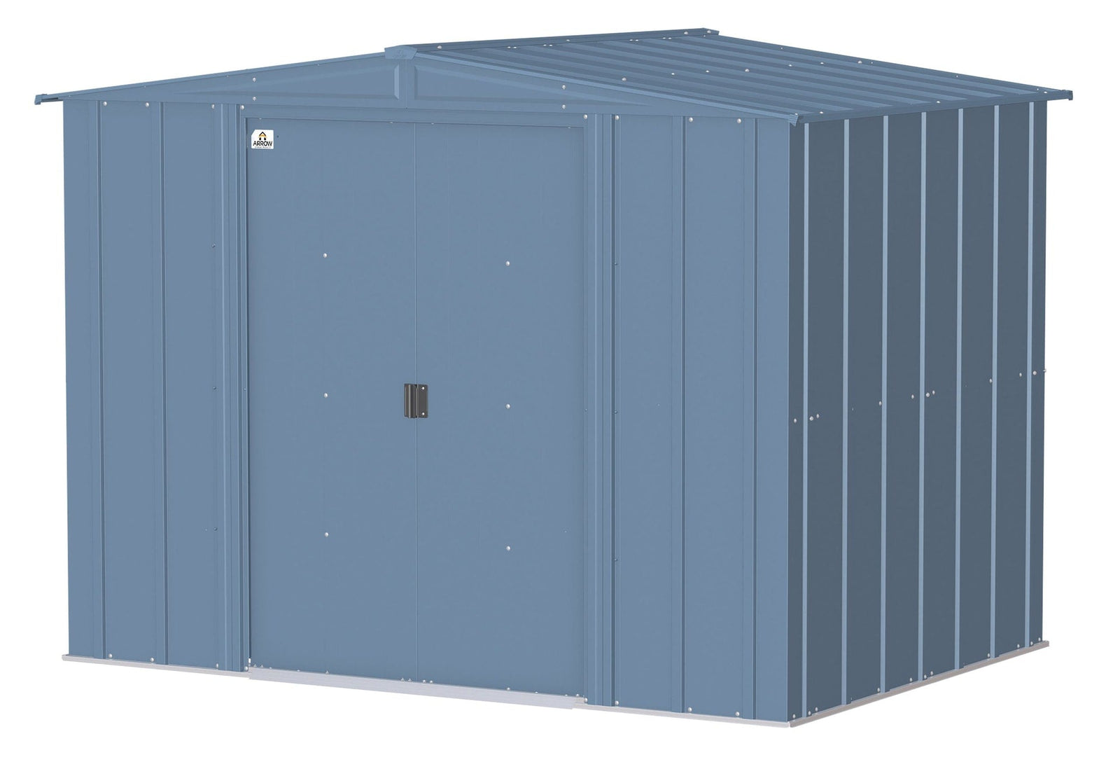 Classic Galvanized Steel Storage Shed, Blue Grey, 8-ft x 6-ft F0M5 - product image 1