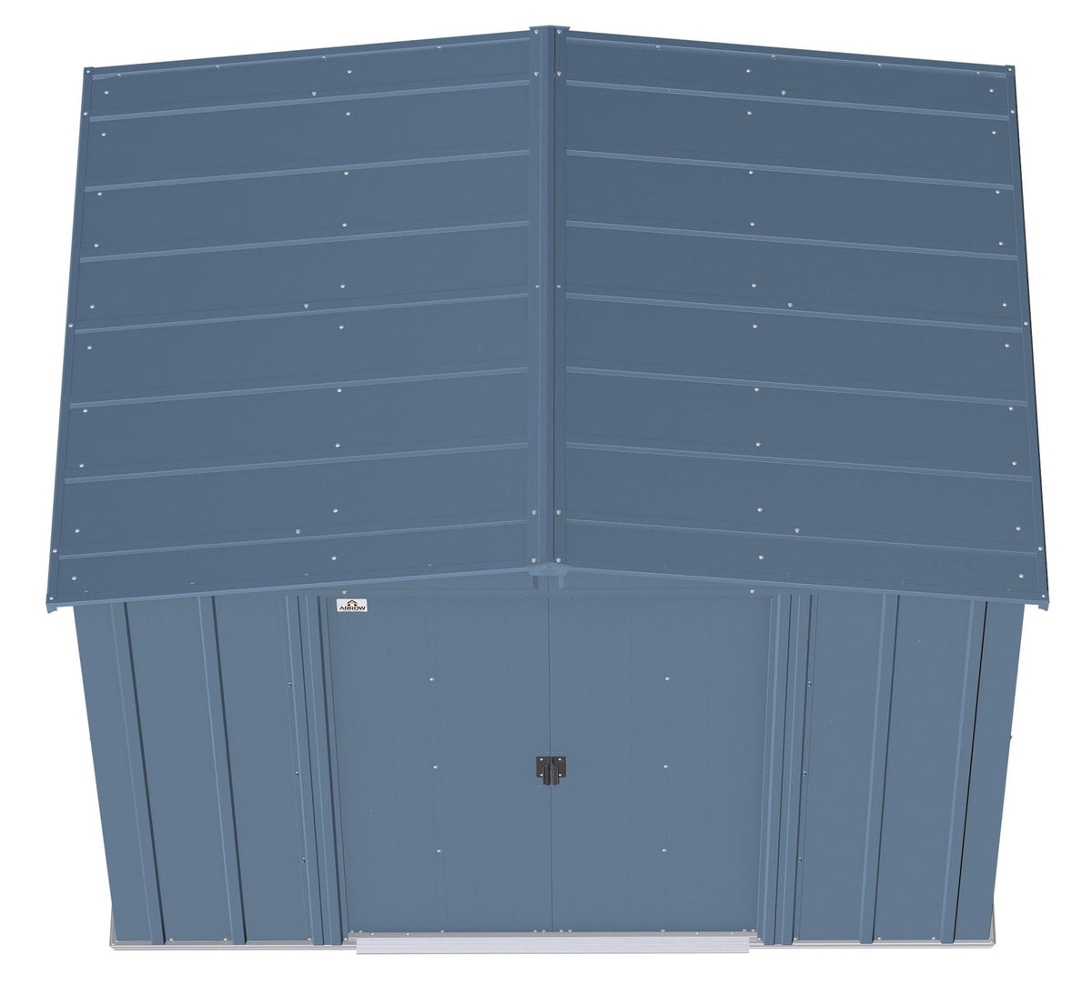 Classic Galvanized Steel Storage Shed, Blue Grey, 8-ft x 6-ft F0M5 - product image 8