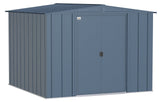 Classic Galvanized Steel Storage Shed, Blue Grey, 8-ft x 8-ft V7O4 - product image 3